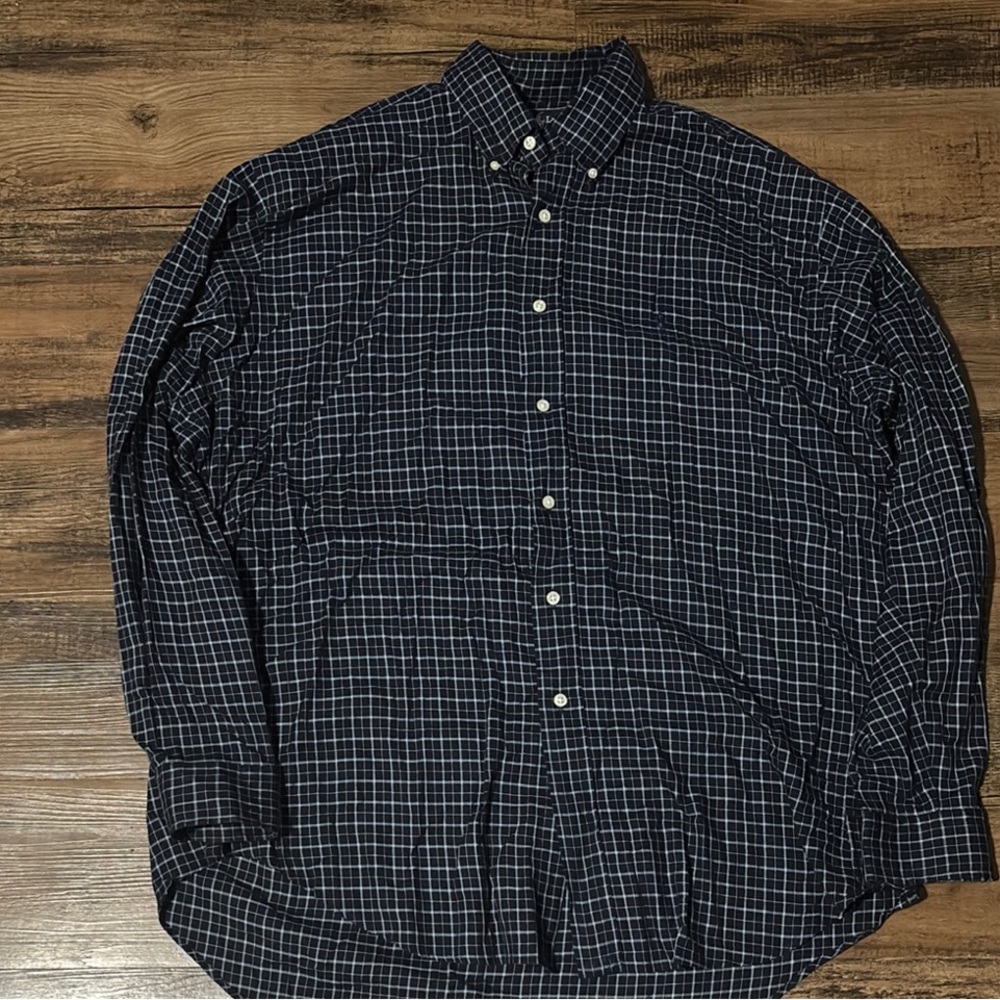 Men's Navy Checkered Shirt
